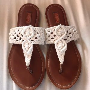 White sandals
